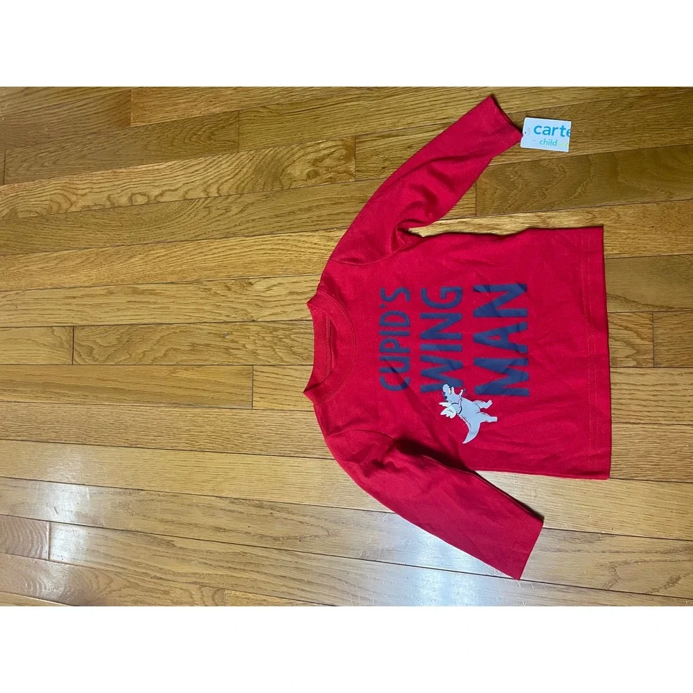 Carters Child of Mine Boys 12M Valentines Cupid Wingman Dinosaur outfit Set‎ NWT